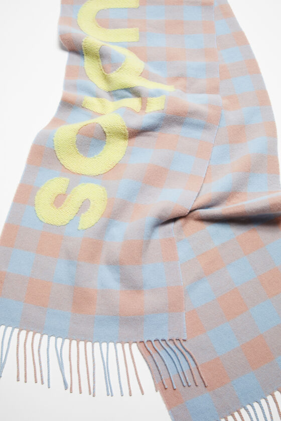 (image for) Acclaimed Check logo scarf